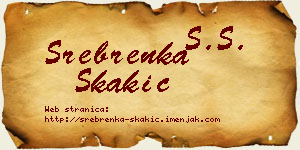 Srebrenka Skakić vizit kartica